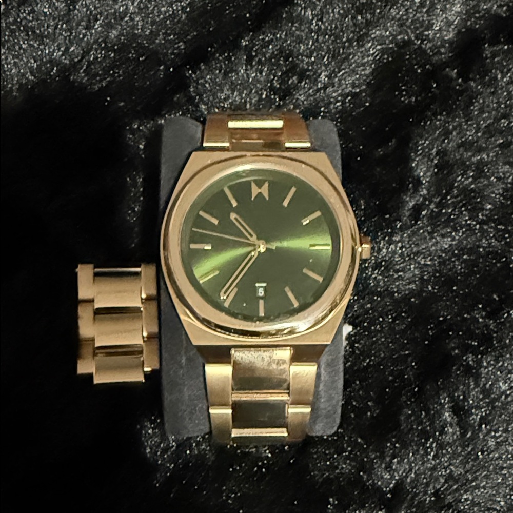 MVMT Odyssey II Gold Watch with Green Dial